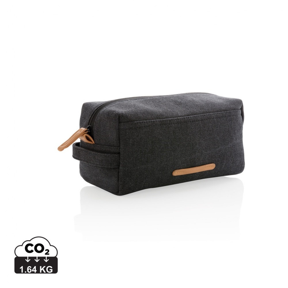 Logo trade promotional gifts picture of: Canvas toiletry bag PVC free