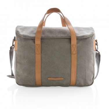 Logo trade promotional giveaways picture of: Canvas laptop bag PVC free