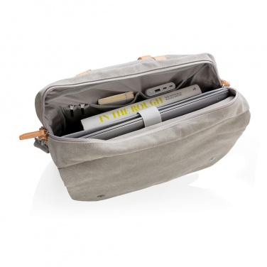 Logotrade promotional product picture of: Canvas laptop bag PVC free