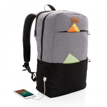 Logo trade advertising product photo of: Modern 15.6" USB & RFID laptop backpack PVC free