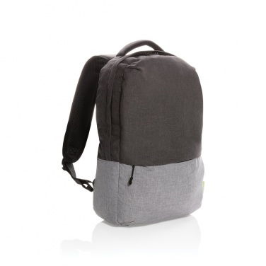 Logo trade corporate gifts picture of: Duo colour RPET 15.6" RFID laptop backpack PVC free