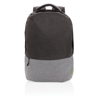 Logo trade advertising products picture of: Duo colour RPET 15.6" RFID laptop backpack PVC free