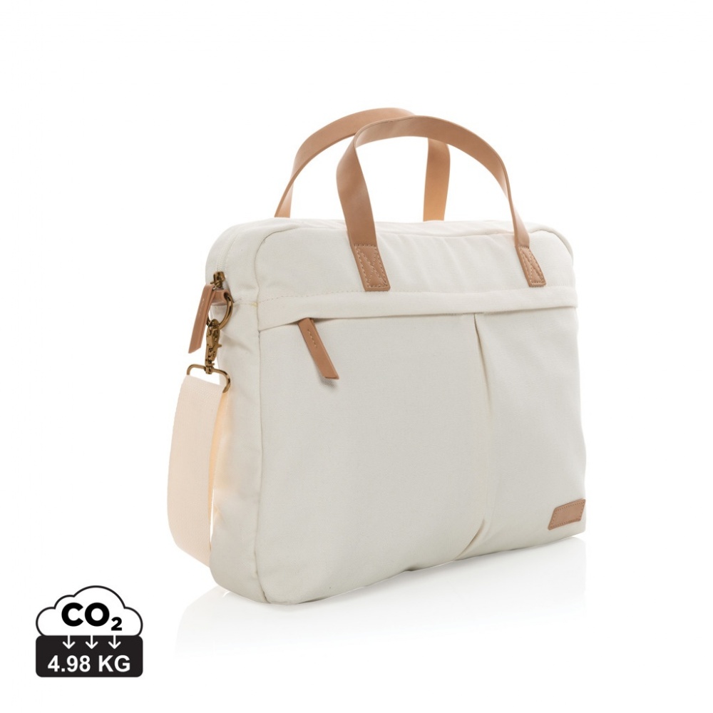 Logotrade promotional merchandise image of: Impact AWARE™ 16 oz. recycled canvas laptop bag