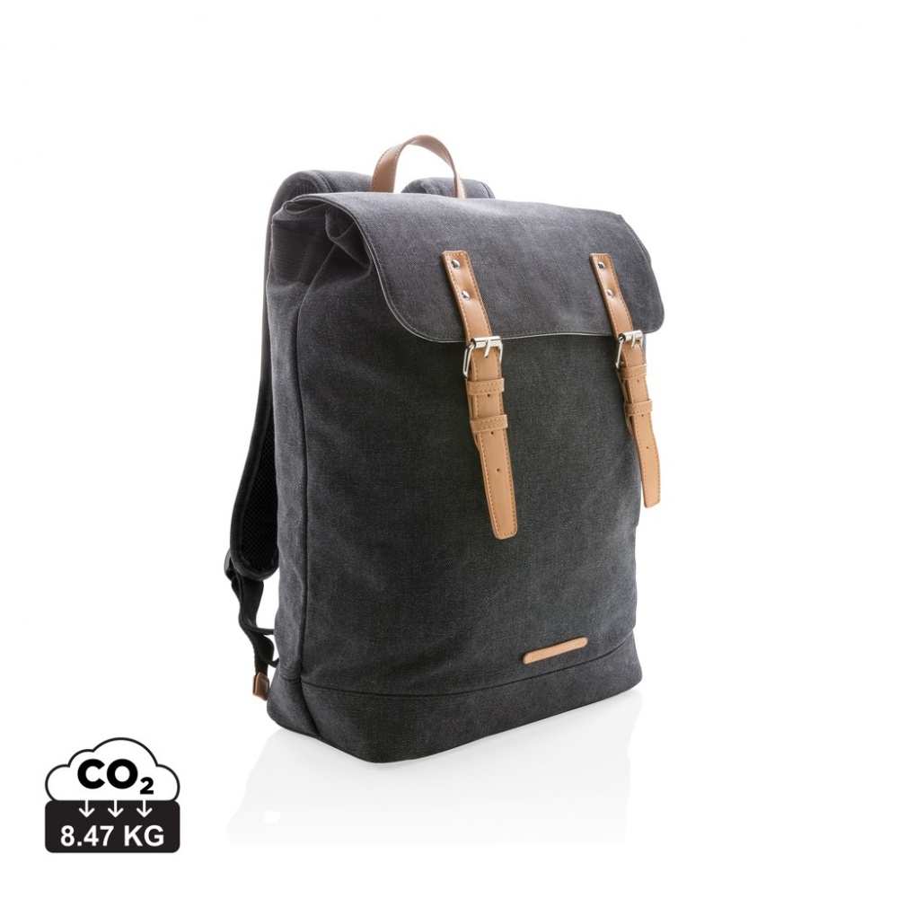Logotrade business gifts photo of: Canvas laptop backpack PVC free