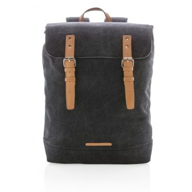 Logotrade advertising products photo of: Canvas laptop backpack PVC free