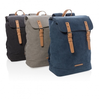 Logotrade advertising product image of: Canvas laptop backpack PVC free