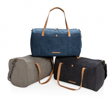 Logo trade promotional merchandise photo of: Canvas travel/weekend bag PVC free