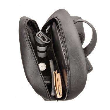 Logo trade corporate gifts picture of: Swiss Peak deluxe PU laptop backpack PVC free