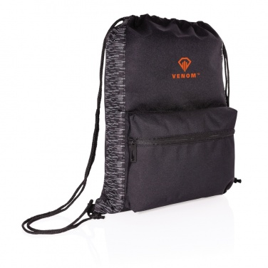 Logo trade promotional products picture of: AWARE™ RPET Reflective drawstring backpack