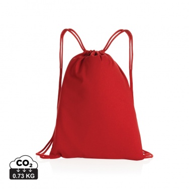 Logo trade promotional product photo of: Impact AWARE™ recycled cotton drawstring backpack 145g