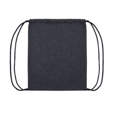 Logotrade promotional giveaway image of: Impact AWARE™ recycled denim drawstring backpack
