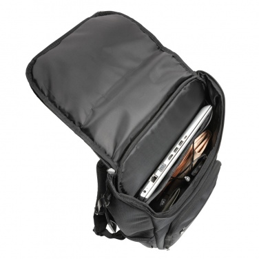 Logo trade promotional product photo of: Swiss Peak AWARE™ RPET Voyager 15.6" laptop backpack