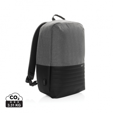 Logo trade promotional items image of: Swiss Peak AWARE™ RFID anti-theft 15.6'' laptop backpack