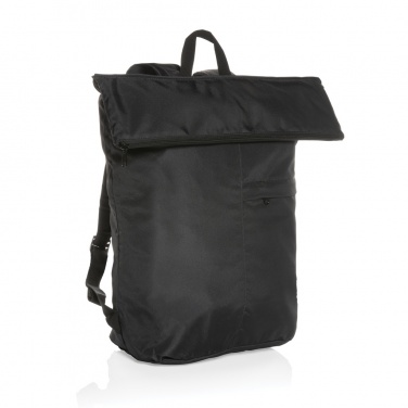 Logo trade promotional giveaways image of: Dillon AWARE™ RPET lightweight foldable backpack