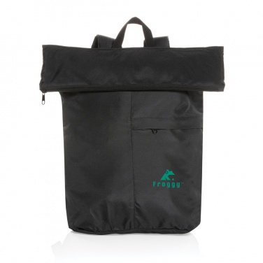 Logo trade corporate gifts picture of: Dillon AWARE™ RPET lightweight foldable backpack