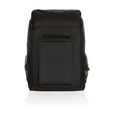 Logotrade promotional product picture of: Pedro AWARE™ RPET deluxe backpack with 5W solar panel