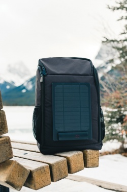 Logotrade promotional products photo of: Pedro AWARE™ RPET deluxe backpack with 5W solar panel