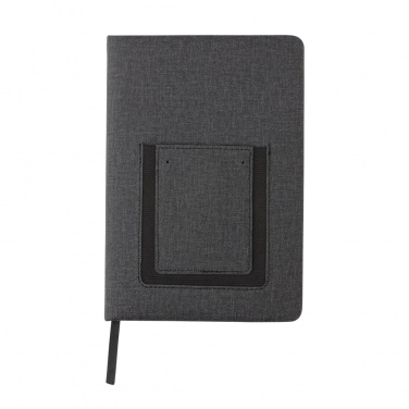 Logo trade promotional items picture of: Deluxe A5 Notebook with phone pocket