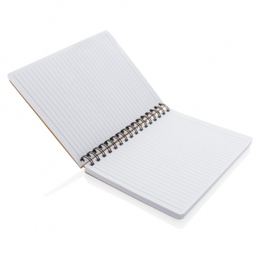 Logotrade advertising products photo of: A5 Kraft spiral notebook with sticky notes