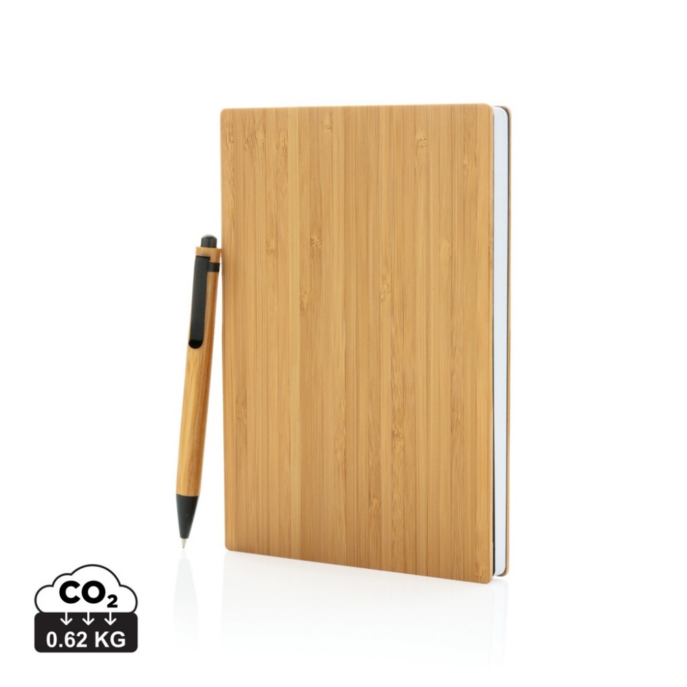 Logotrade promotional product picture of: A5 Bamboo notebook & pen set