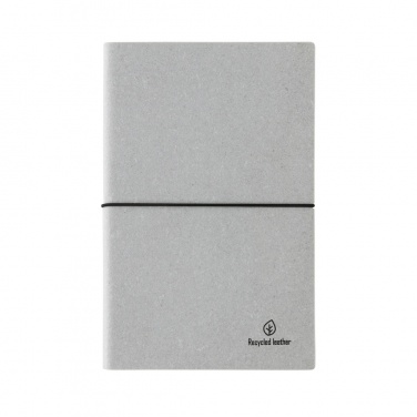 Logo trade promotional giveaways image of: A5 recycled leather notebook