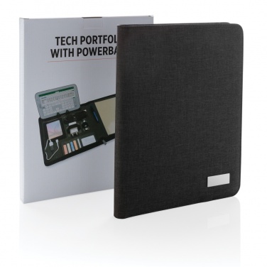 Logo trade promotional giveaways image of: Tech portfolio with powerbank