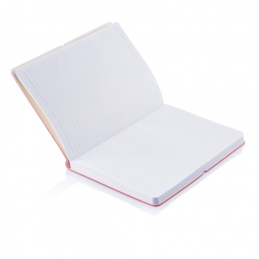Logo trade promotional giveaways image of: Deluxe softcover A5 notebook