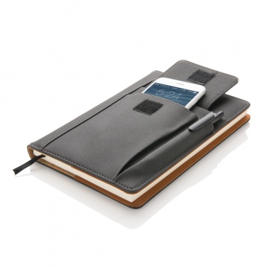 Logo trade promotional gifts picture of: Notebook with phone pocket