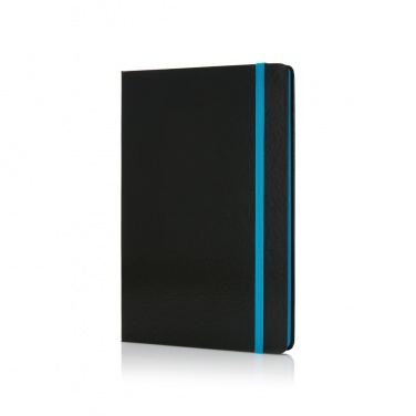 Logo trade corporate gifts picture of: Deluxe hardcover A5 notebook with coloured side