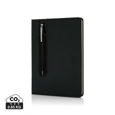 Logotrade promotional merchandise image of: Standard hardcover PU A5 notebook with stylus pen