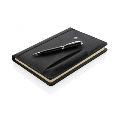 Logo trade promotional merchandise picture of: Refillable notebook and pen set