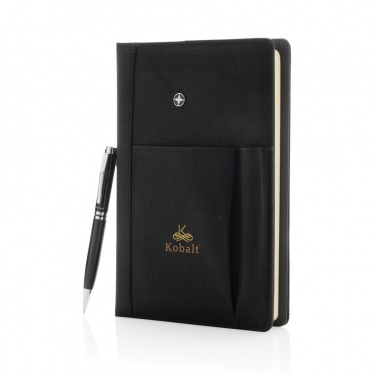 Logotrade promotional product image of: Refillable notebook and pen set