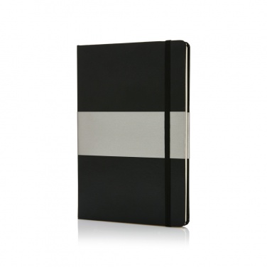 Logo trade promotional giveaways image of: Deluxe hardcover A5 notebook