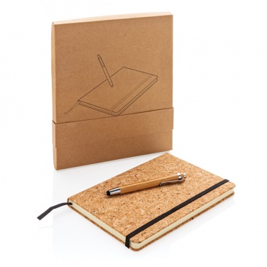 Logotrade corporate gift picture of: A5 notebook with bamboo pen including stylus