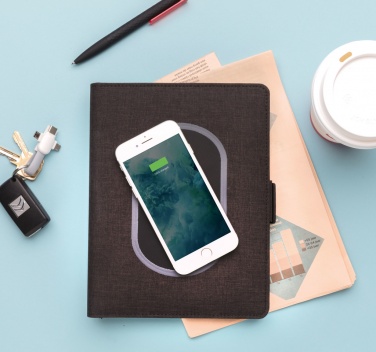Logo trade business gifts image of: Air 5W wireless charging notebook cover A5