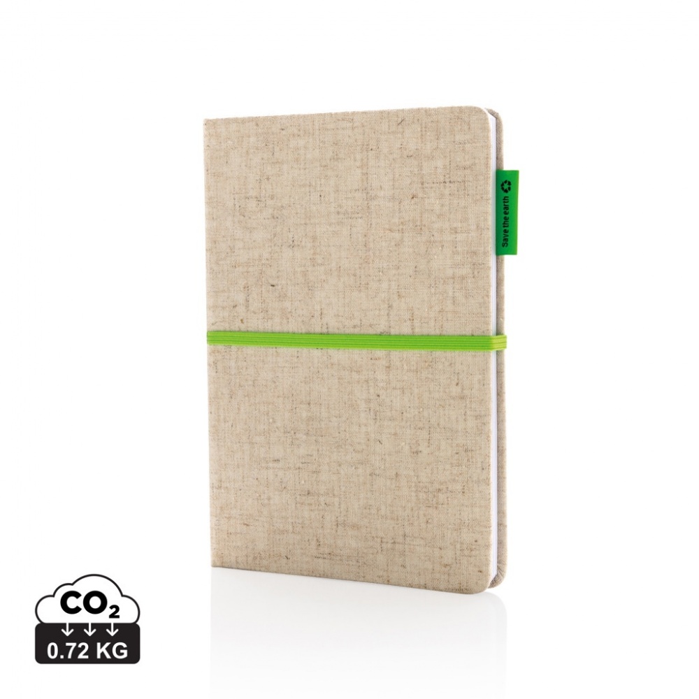 Logotrade promotional gift picture of: A5 jute notebook