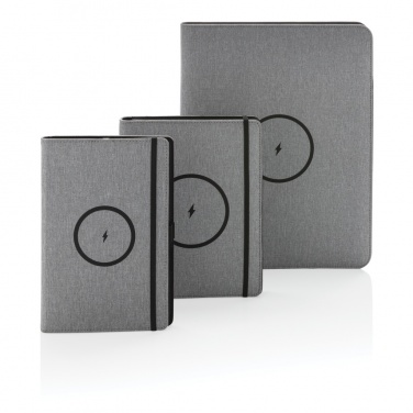 Logotrade advertising product image of: Air 5W wireless charging notebook with 5000mAh powerbank