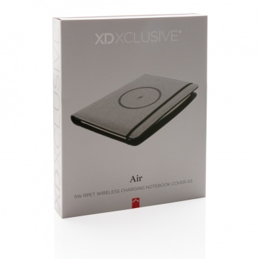Logotrade corporate gift picture of: Air 5W wireless charging notebook with 5000mAh powerbank