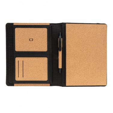 Logo trade corporate gift photo of: Deluxe cork portfolio A5 with pen