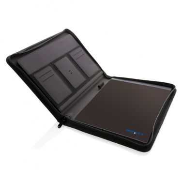 Logo trade promotional merchandise photo of: Impact AWARE™ RPET A4 portfolio with zipper