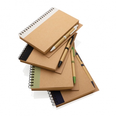 Logotrade promotional merchandise picture of: Kraft spiral notebook with pen