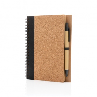 Logotrade advertising product picture of: Cork spiral notebook with pen