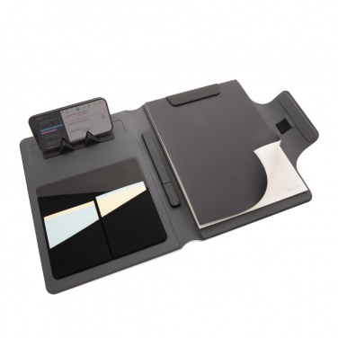 Logo trade promotional giveaway photo of: Artic Magnetic 10W wireless charging A4 portfolio