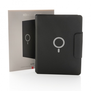 Logo trade corporate gifts image of: Artic Magnetic 10W wireless charging A4 portfolio