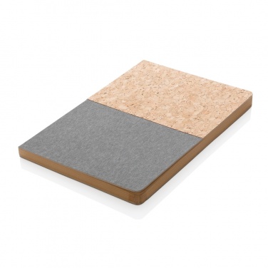 Logo trade promotional products image of: A5 cork & kraft notebook