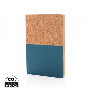 Logo trade promotional giveaways image of: A5 cork & kraft notebook