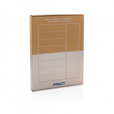 Logo trade promotional merchandise picture of: Impact Aware™ A4 portfolio with magnetic closure