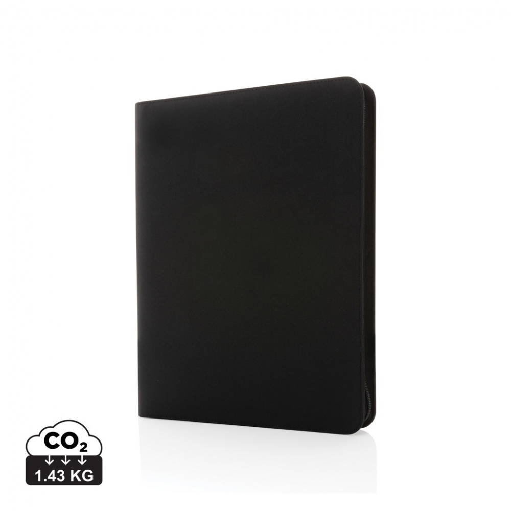 Logo trade promotional merchandise image of: Impact Aware™ deluxe 300D tech portfolio with zipper