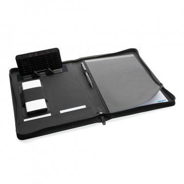 Logo trade promotional merchandise photo of: Impact Aware™ deluxe 300D tech portfolio with zipper