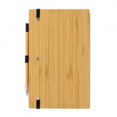 Logotrade promotional item image of: Bamboo notebook and infinity pencil set